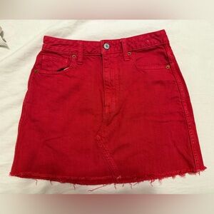 Abercrombie & Fitch Red A-Line Skirt